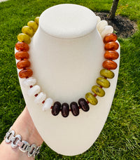 Harvest Muse Multicolor Beaded Statement Necklace PREORDER