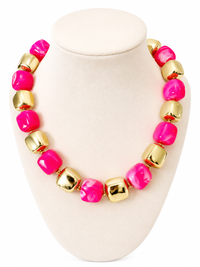 Pink Paradise Beaded Necklace