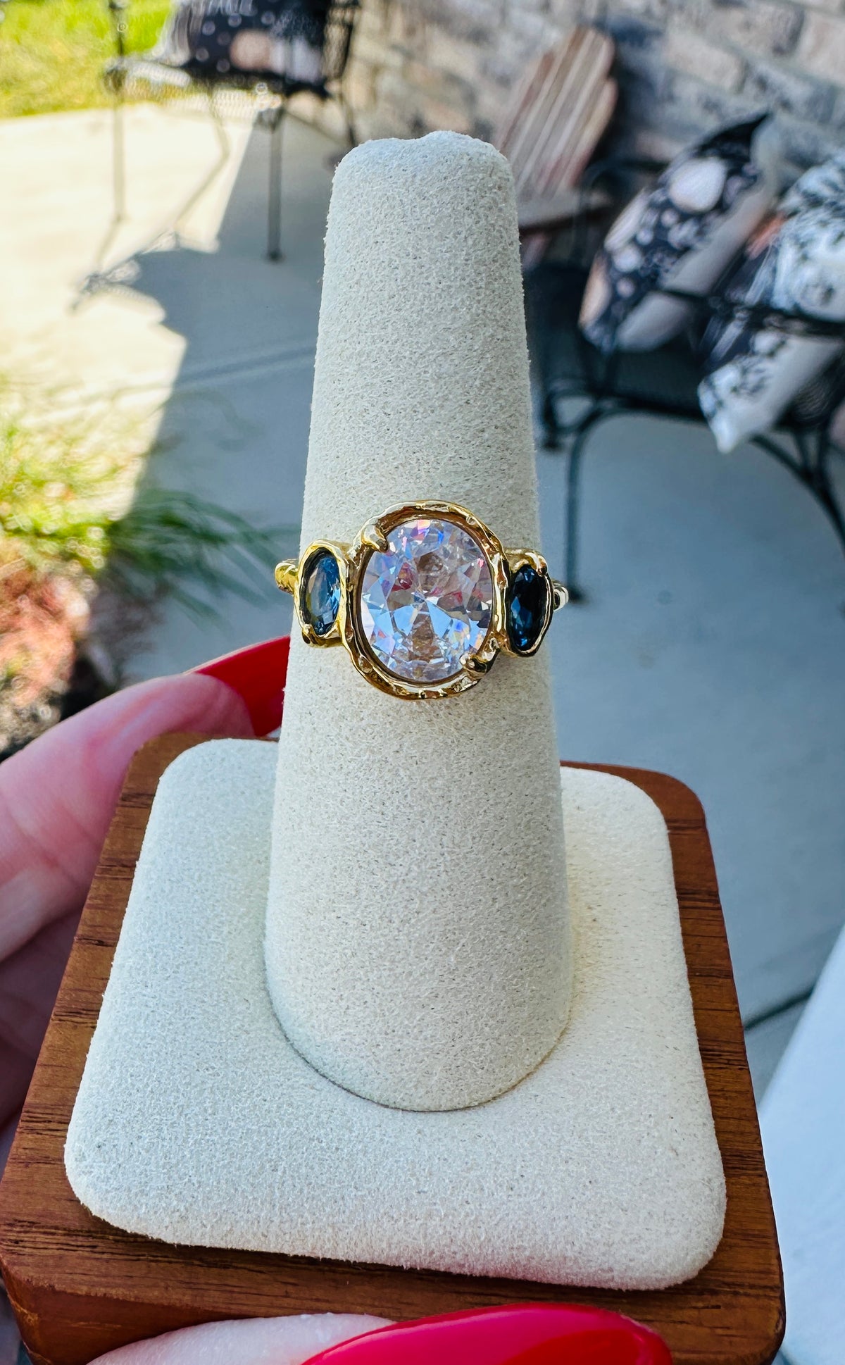 Sloane Waterproof Crystal Statement Ring