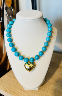 Turquoise Tide Heart Necklace