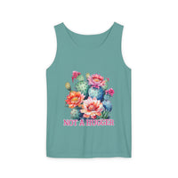 Not A Hugger Cactus Tank Top — Floral Cactus Graphic Summer Tank