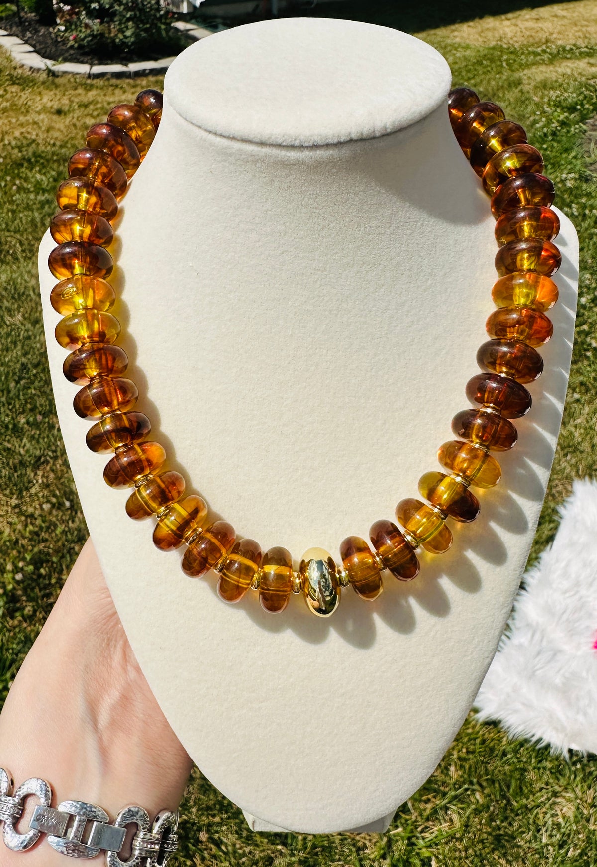 Amber Glow Beaded Necklace PREORDER