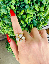 The Millionaire Waterproof Crystal Statement Ring