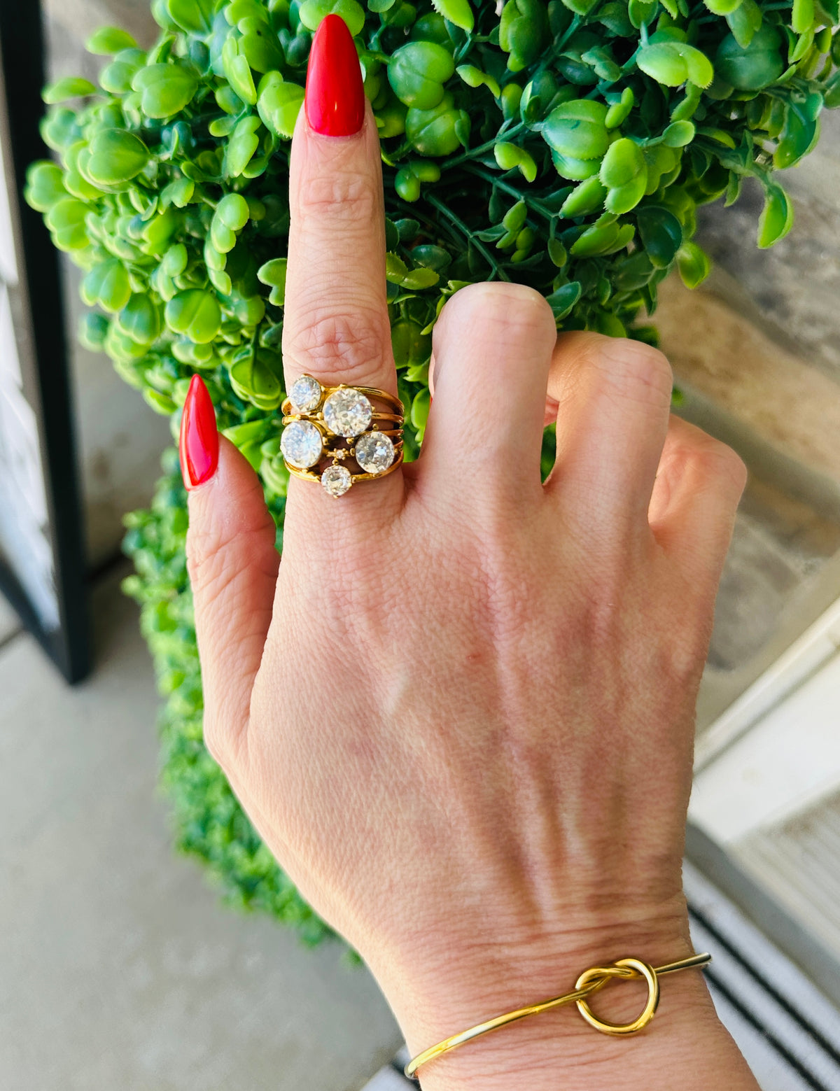 The Millionaire Waterproof Crystal Statement Ring