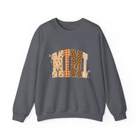 MMI Leopard Print Initials Crewneck Sweatshirt