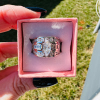 Victoria Marquise Cut Stacked Ring-Silver
