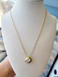 Celestine Waterproof Crystal Pendant Necklace