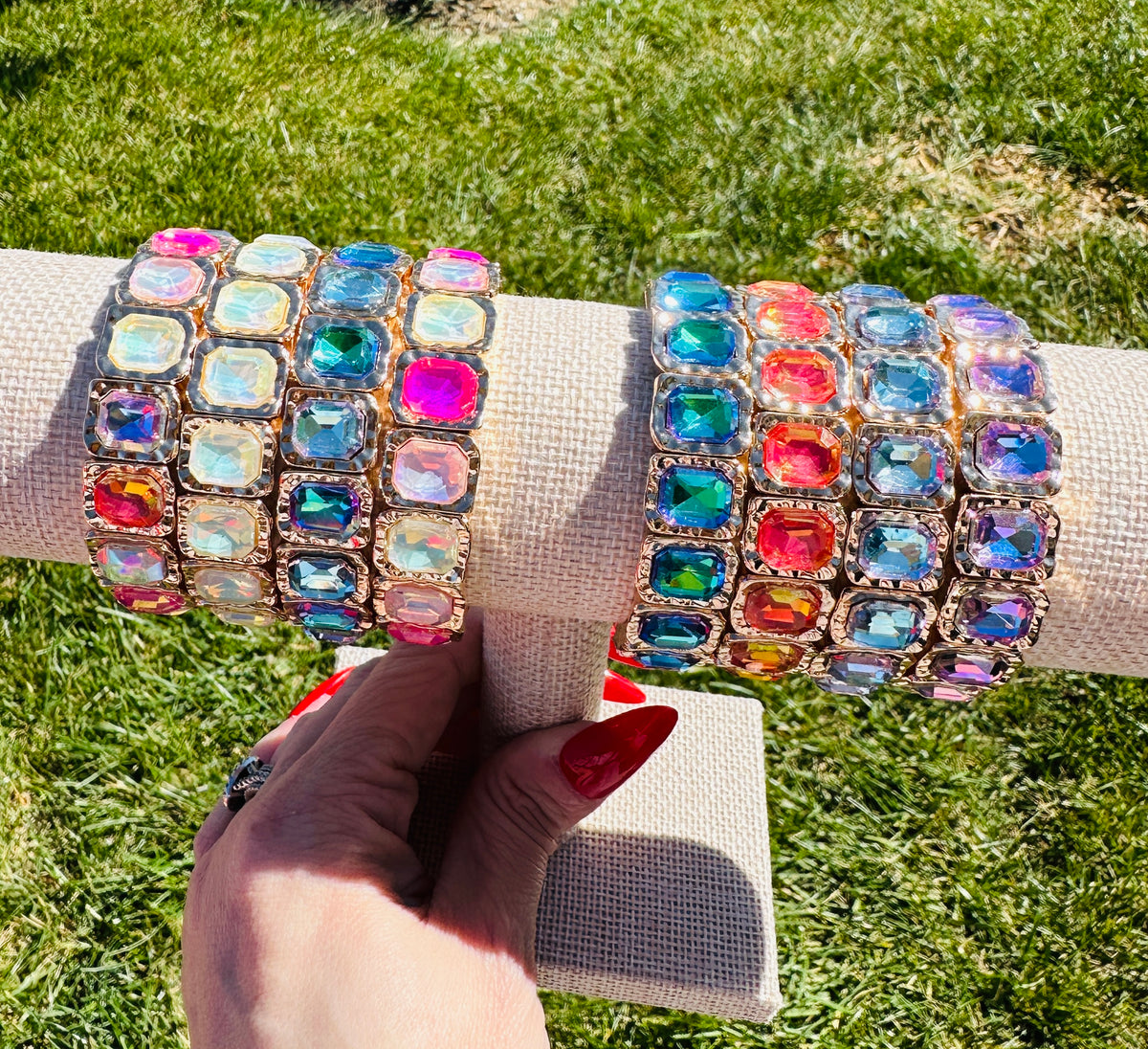 Prism Pop Crystal Stretch Bracelet | Multiple Colors
