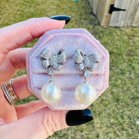 Pearl Bow Earrings