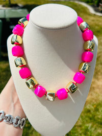 Pink Paradise Beaded Necklace
