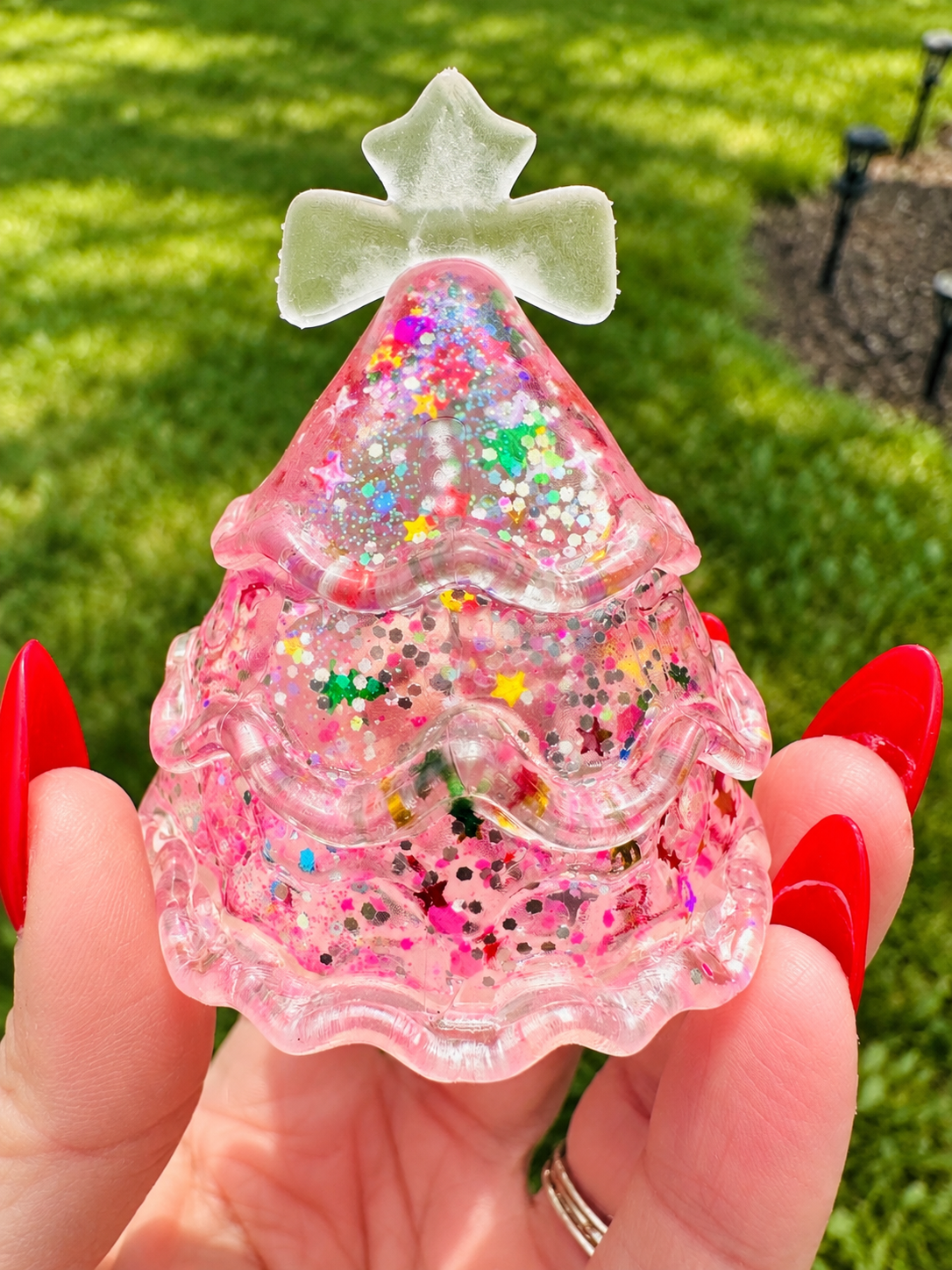 Glitter Christmas Maltose Squishy – Trees & Snowmen