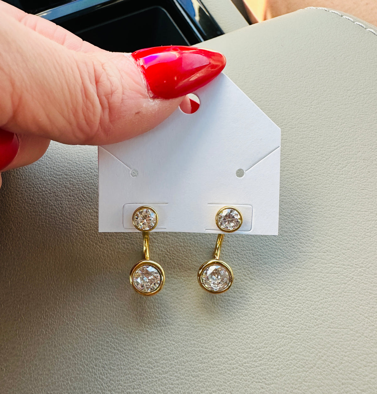 Celeste Crystal Ear Jacket Earrings-Gold