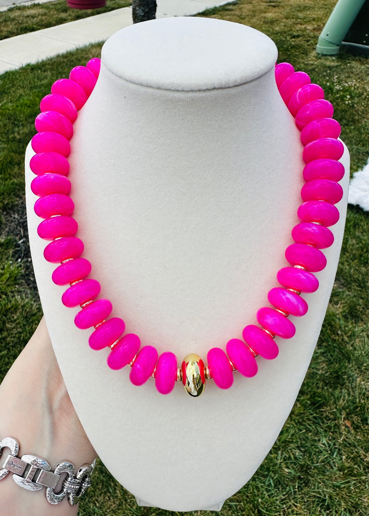 Pink Punch Beaded Necklace PREORDER