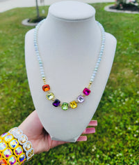Rainbow Radiance Gemstone Necklace