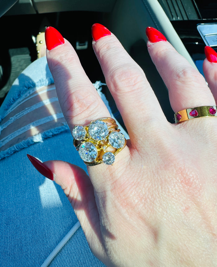 The Millionaire Waterproof Crystal Statement Ring