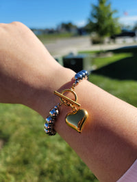 Monroe Waterproof Two-Tone Heart Bracelet