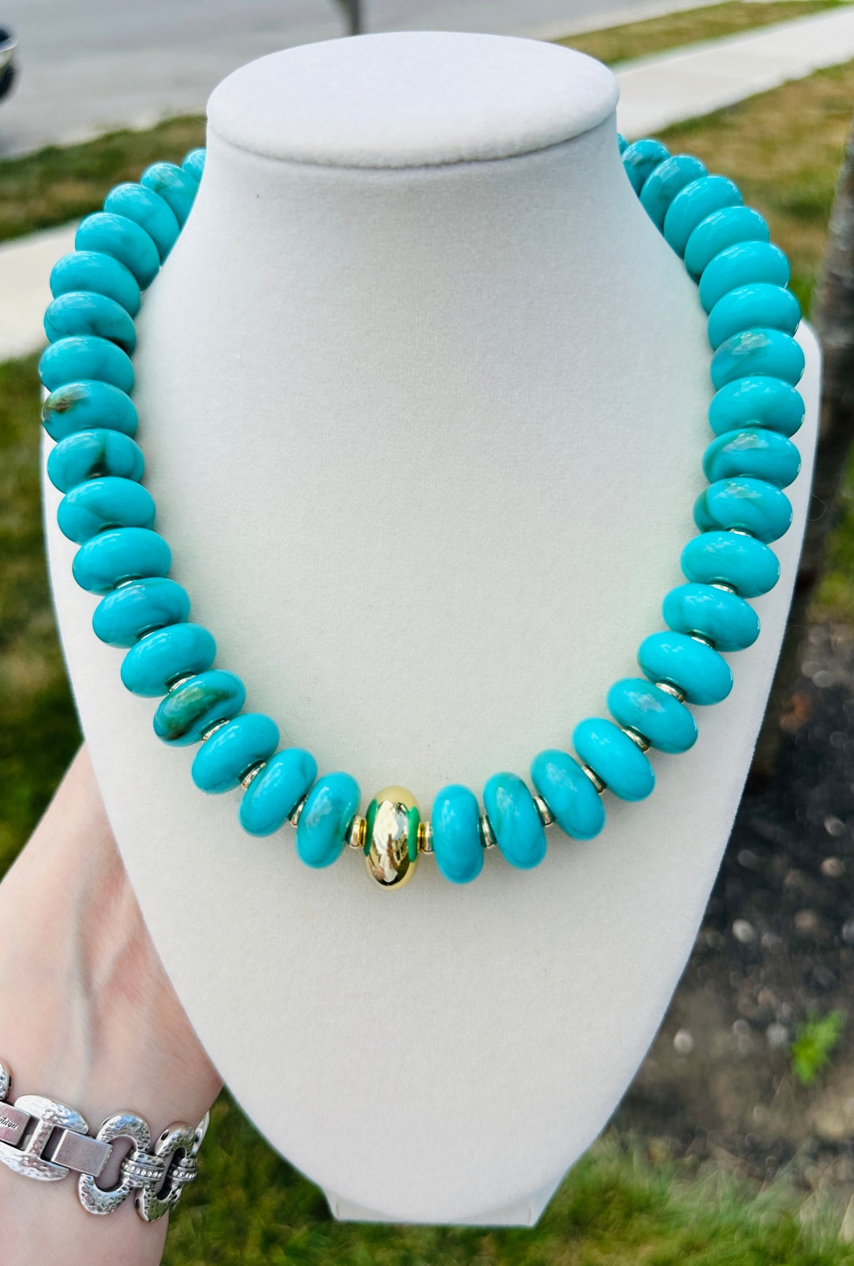 Turquoise Tide Beaded Necklace PREORDER