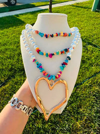 Color Crush Layered Heart Necklace
