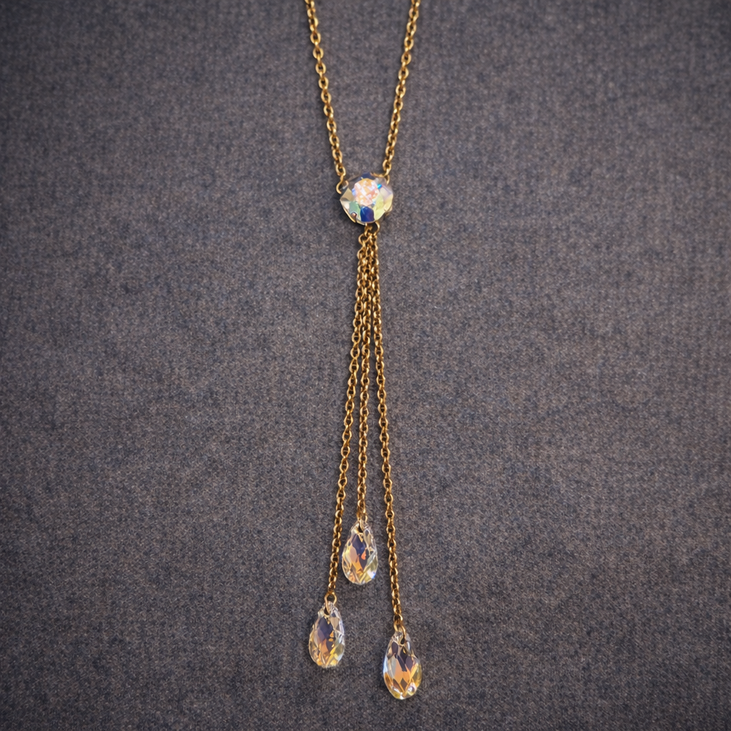 DEW DROPS GOLD NECKLACE