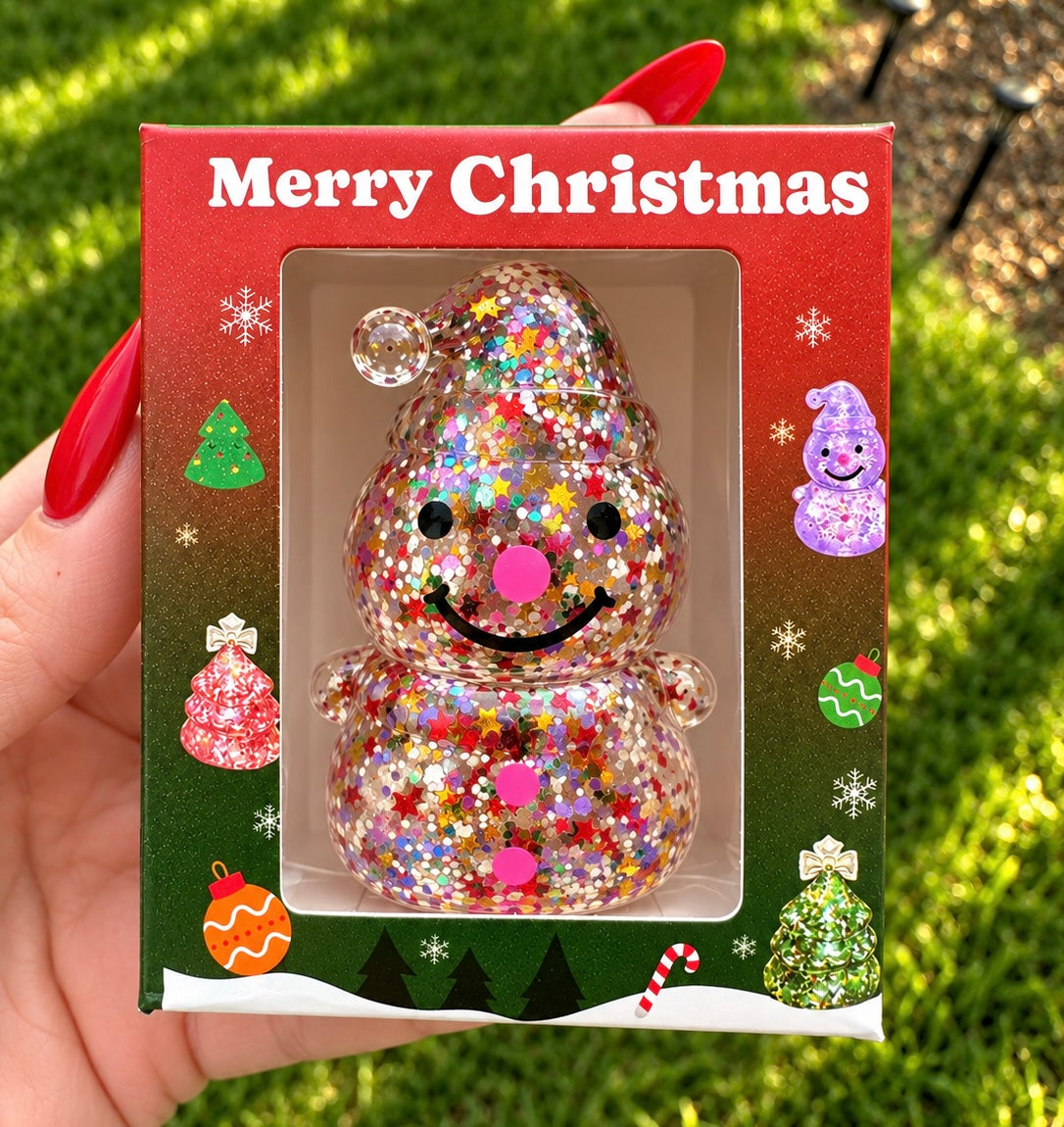 Glitter Christmas Maltose Squishy – Trees & Snowmen