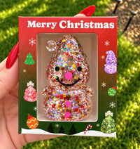 Glitter Christmas Maltose Squishy – Trees & Snowmen