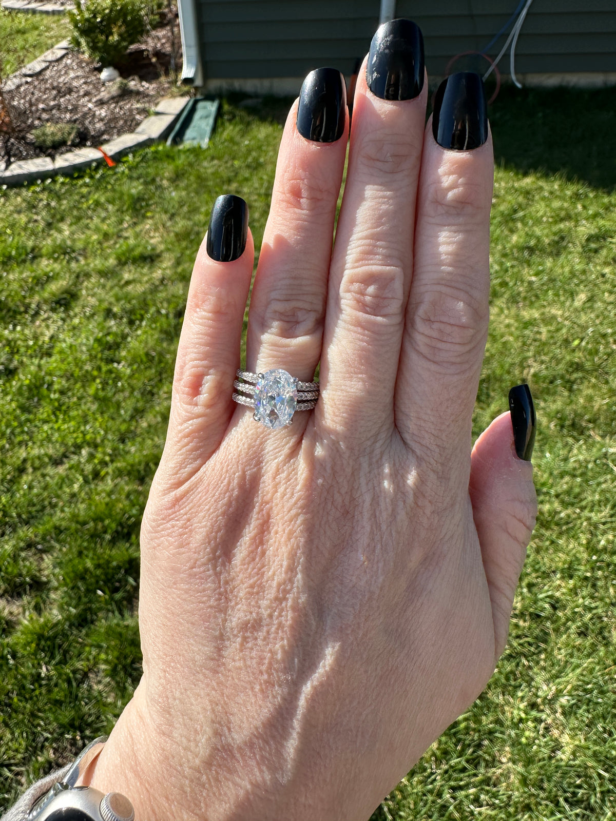 Aveline Oval Luxe 3 Piece Ring Set
