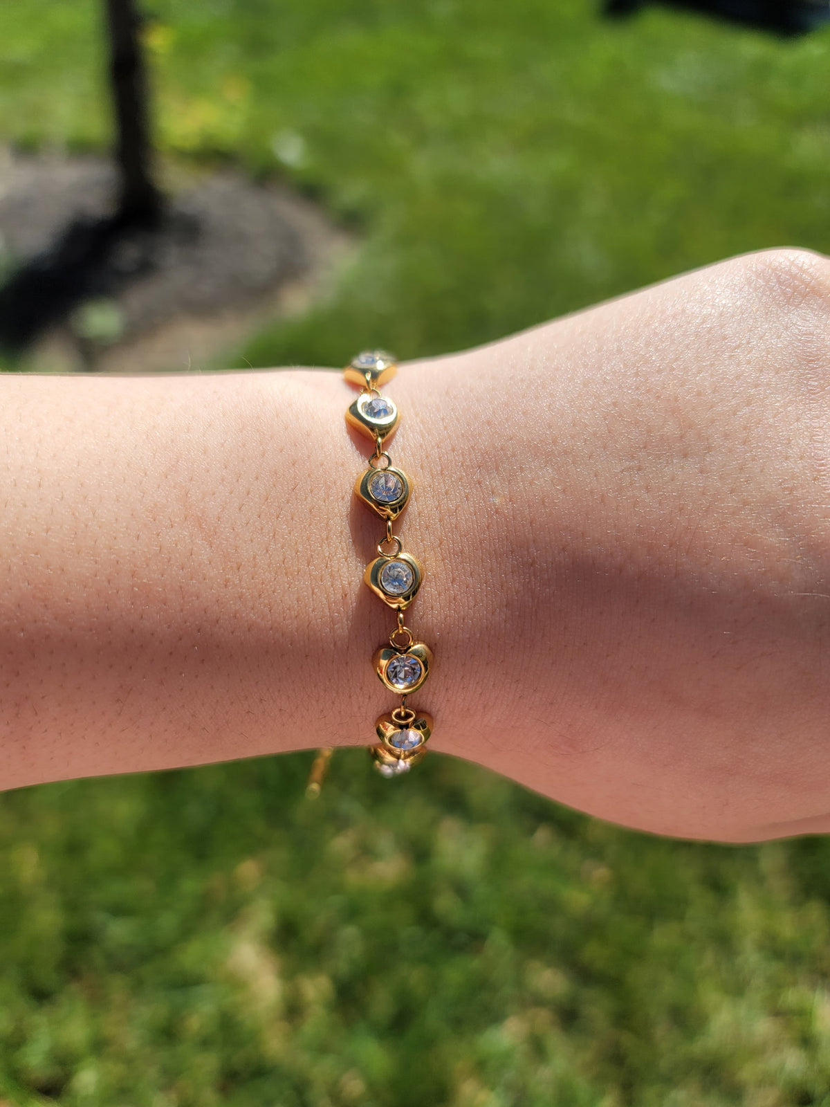 Juliette Crystal Heart Bracelet