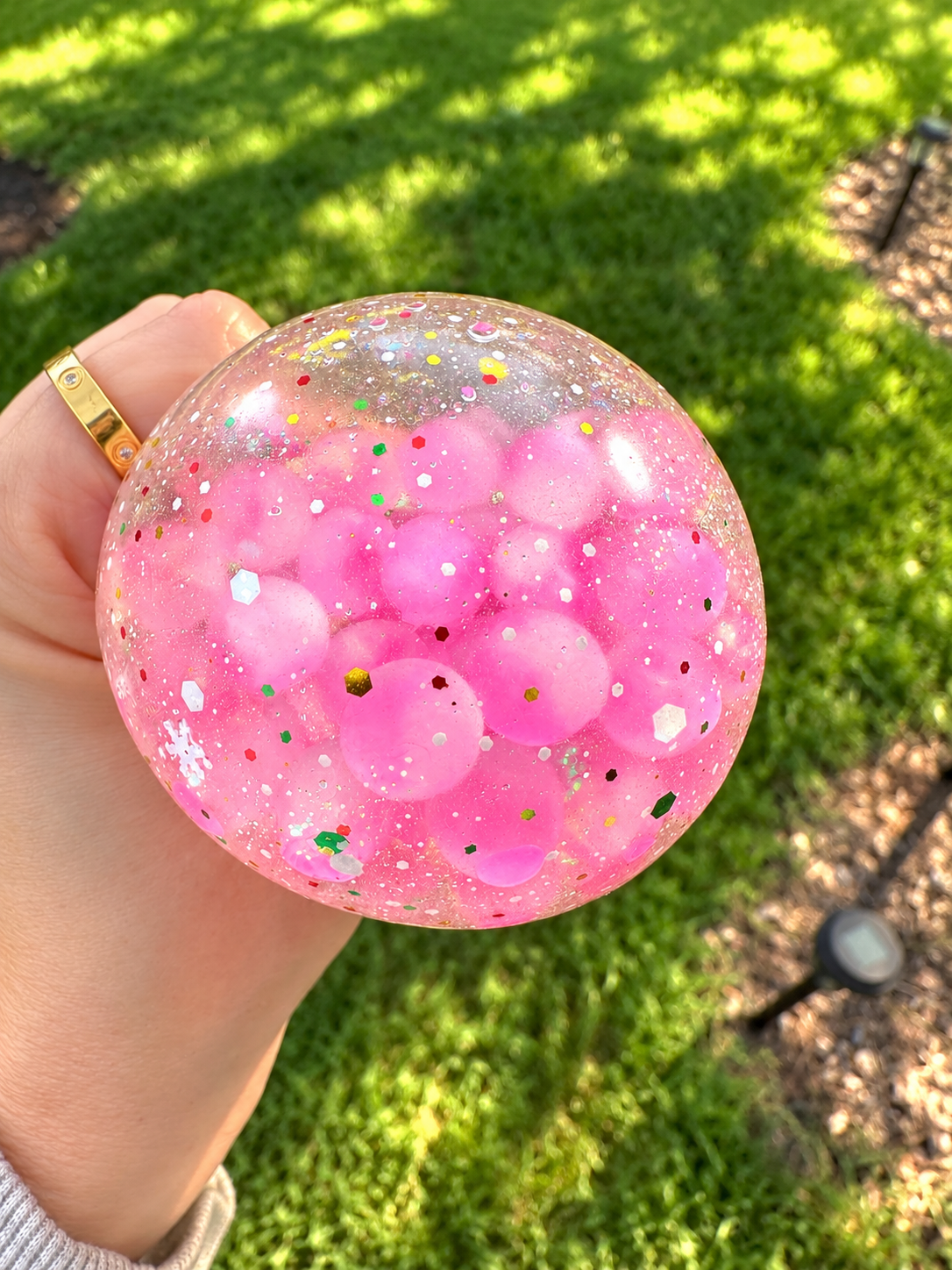 Glitter Bead Reindeer Gel Squishy – Mystery Color