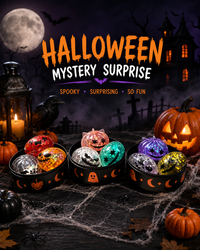 Mystery Unicorn Jack-O’-Lantern Dumpling Squishies | 3-Piece Slow-Rise Maltose Halloween Set
