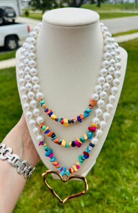 Color Crush Layered Heart Necklace