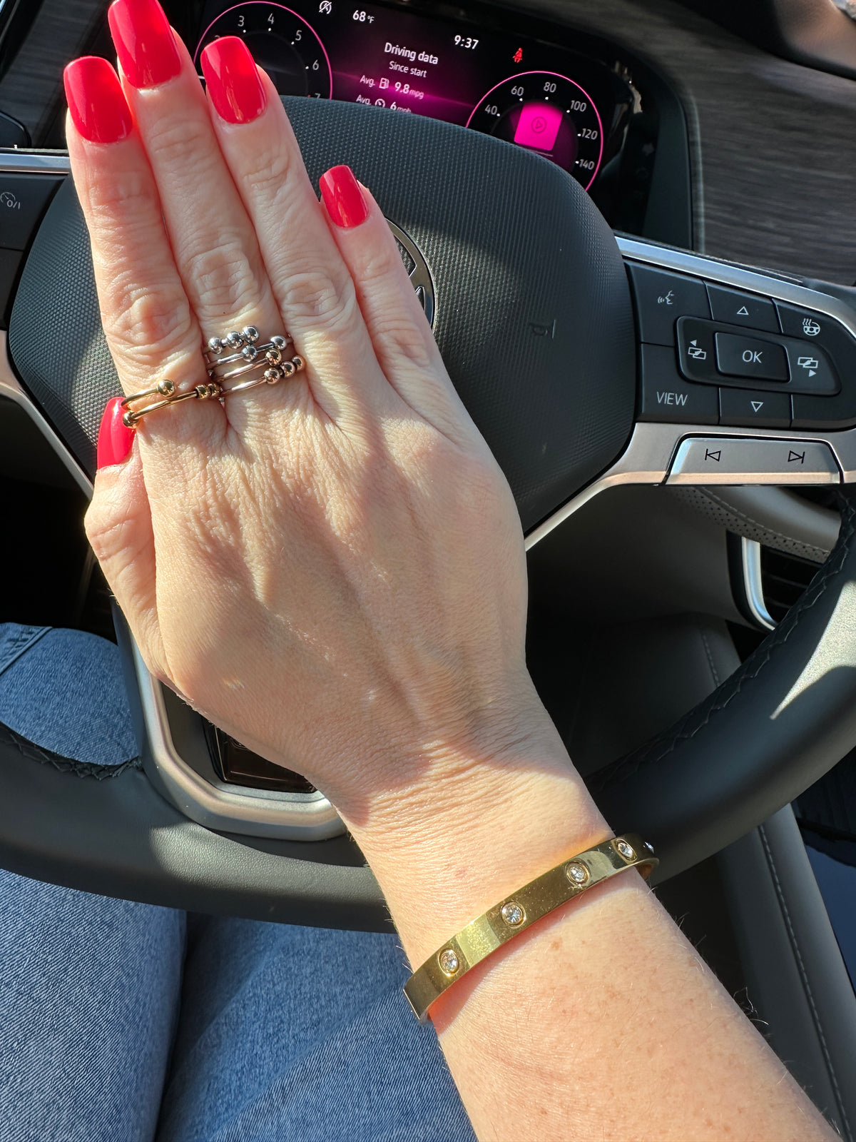 The Calm Current Waterproof Adjustable Anxiety Fidget Ring