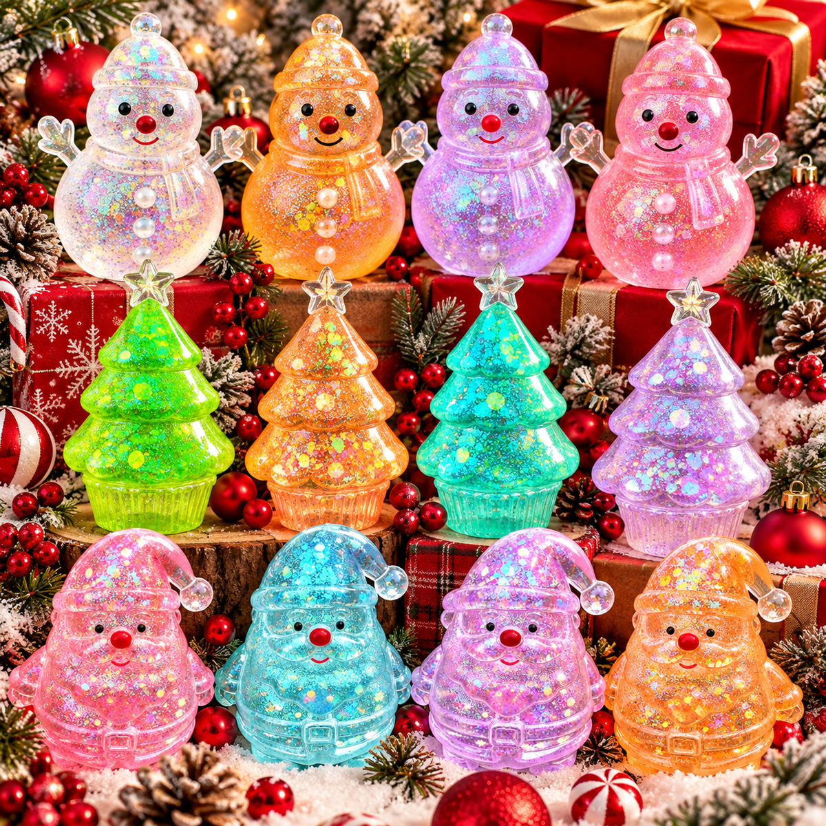 Glitter Christmas Maltose Slow Rise Squishy