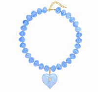 Bluebell Heart Beaded Necklace