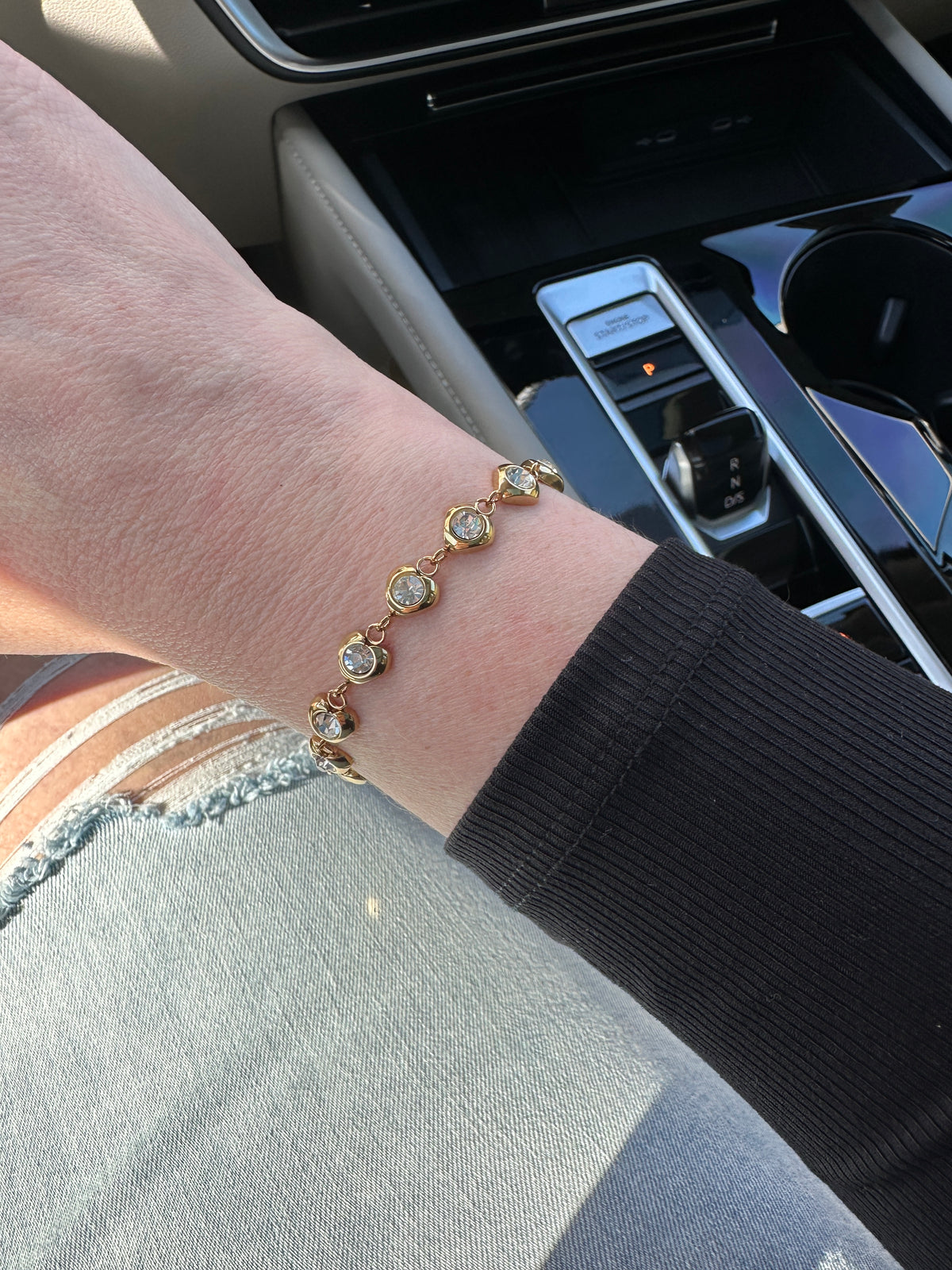 Juliette Crystal Heart Bracelet