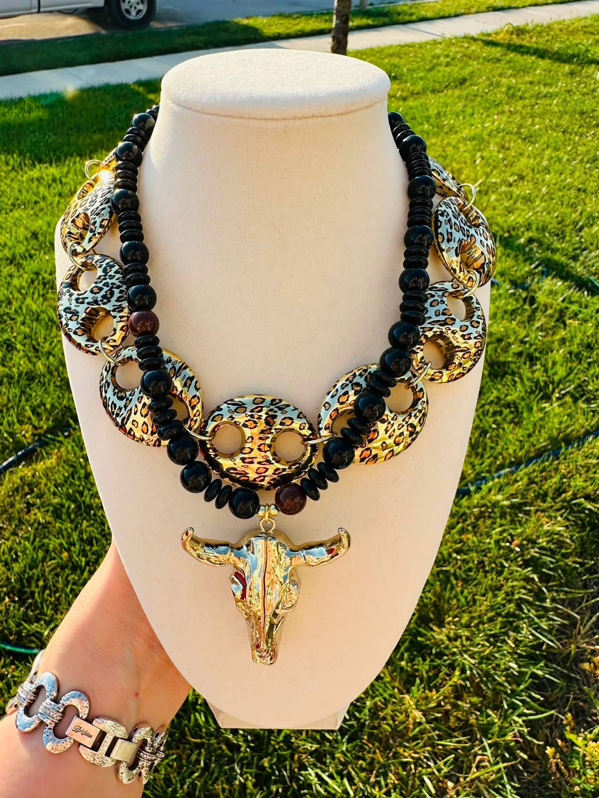 Midnight Maverick Longhorn Necklace