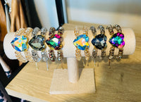 Luxe Crystal Heart Adjustable Bracelet