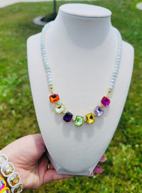 Rainbow Radiance Gemstone Necklace