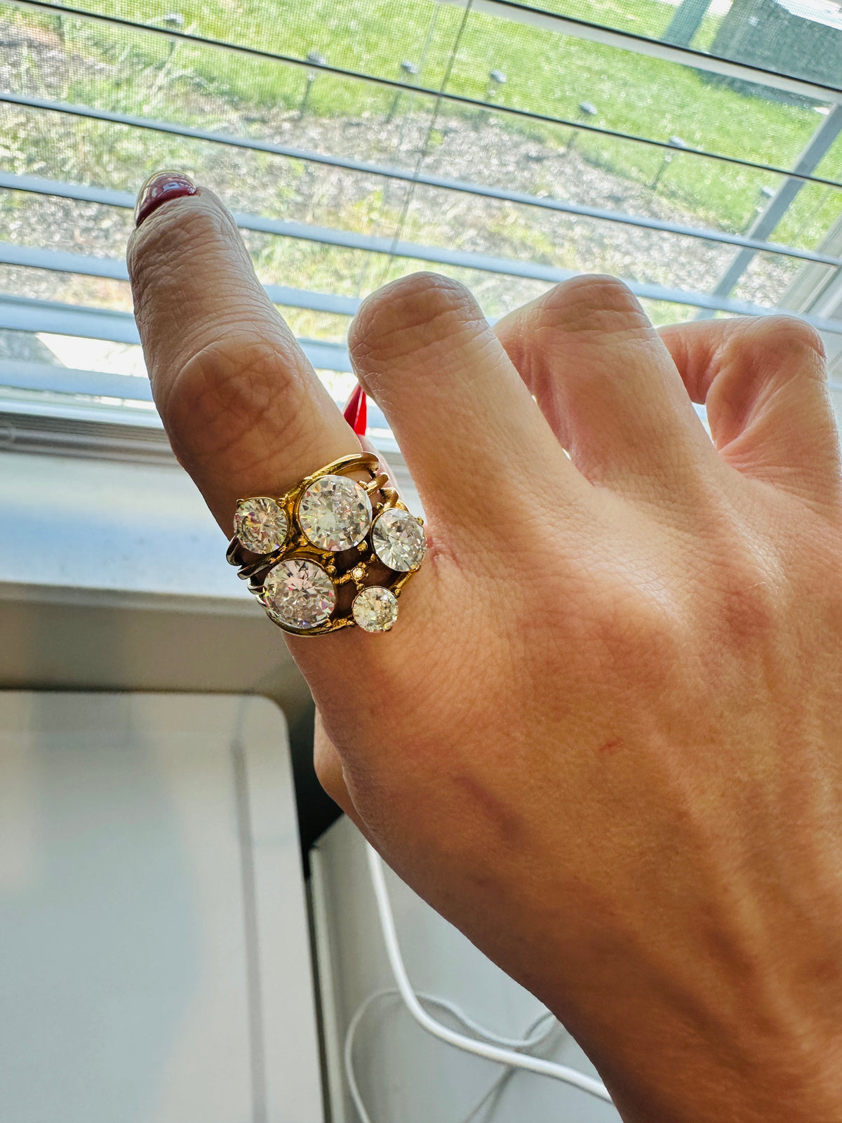 The Millionaire Waterproof Crystal Statement Ring