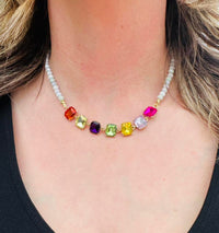 Rainbow Radiance Gemstone Necklace