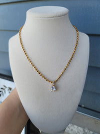 Seraphina Waterproof Crystal Teardrop Necklace