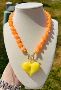 Sunburst Heart Beaded Necklace PREORDER
