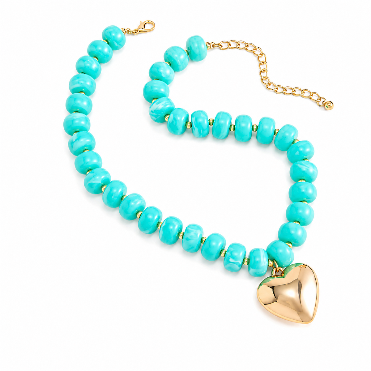Caribbean Heart Beaded Necklace PREORDER