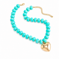 Caribbean Heart Beaded Necklace PREORDER