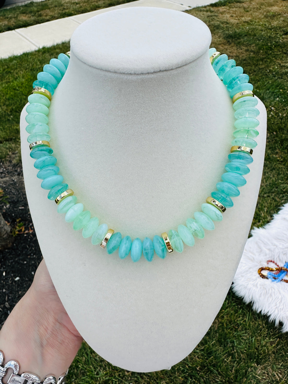 Seafoam Beaded Necklace PREORDER