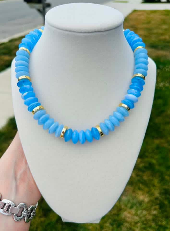 Blue Lagoon Beaded Necklace PREORDER