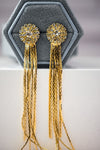 Missie Gold Tassel Dangle Earrings