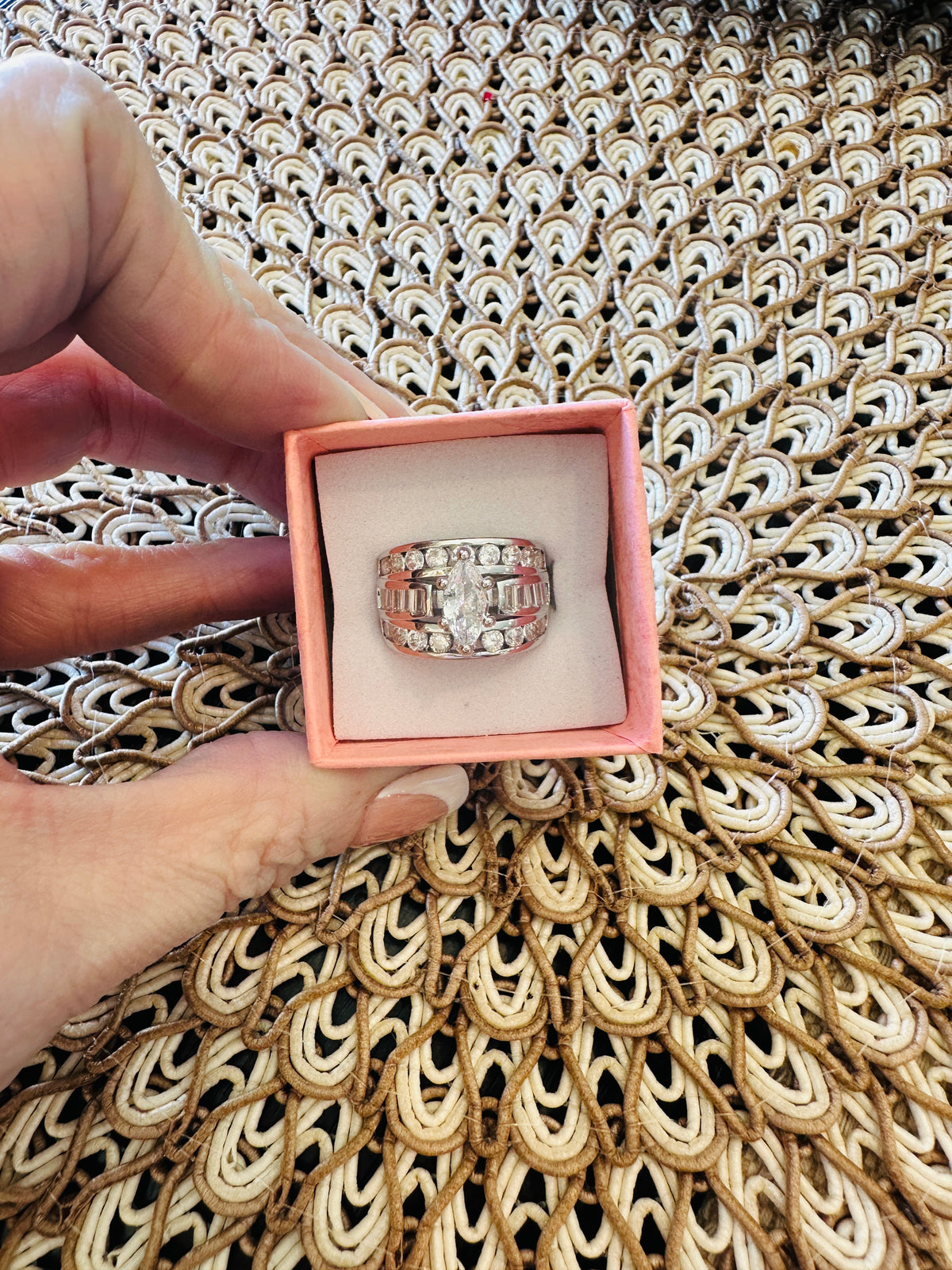 Victoria Marquise Cut Stacked Ring-Silver