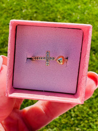 Faith & Love Cross Heart Ring
