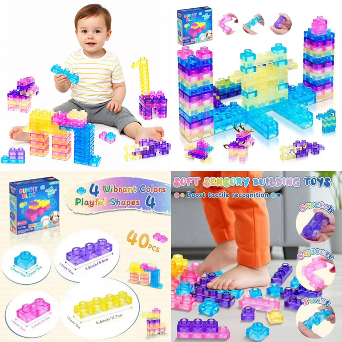 Jelly Building Blocks | Squishy Sensory Building Blocks for Kids PREORDER