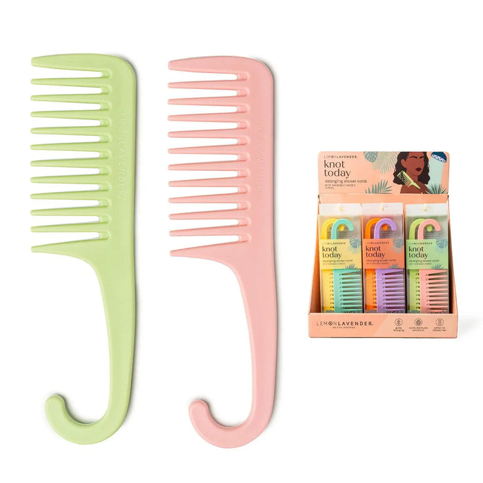 Lemon Lavender Knot Today Detangling Shower Comb – 2 Pack